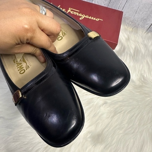 SALVATORE FERRAGAMO nero calf leather black shoes - Picture 4 of 11